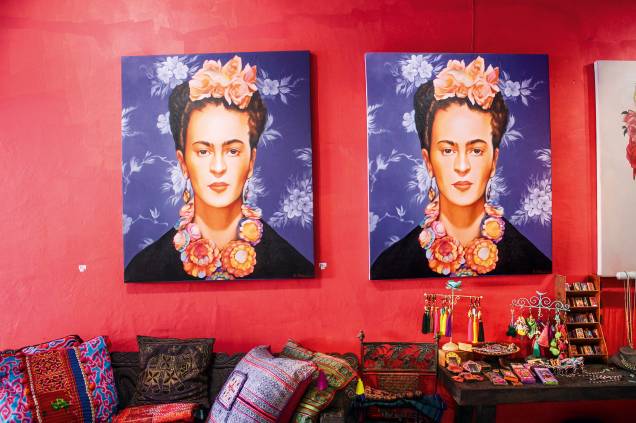 A Frida Khalo em uma das lojas de Sayulita, em Riviera Nayarit