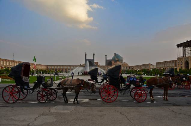 Praça Naqsh-e Jahan, em Isfahan