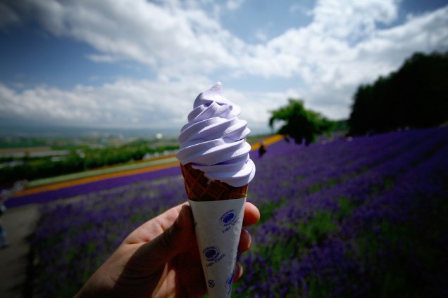Uma das atrações de Hokkaido, no norte do Japão, é o sorvete de lavanda. O sabor é excelente, mas o aroma parece perfume