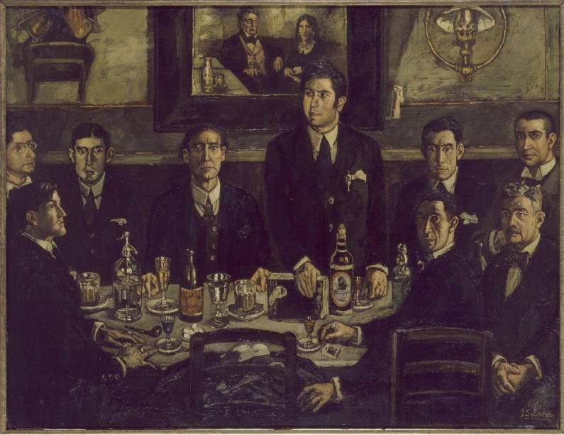 <em>La Tertulia del Café de Pombo</em>, de José Gutièrrez Solana, Museu Reina Sofia