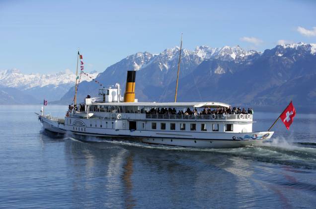 Barco a vapor da Belle Époque, uma das atrações turísticas de Lausanne
