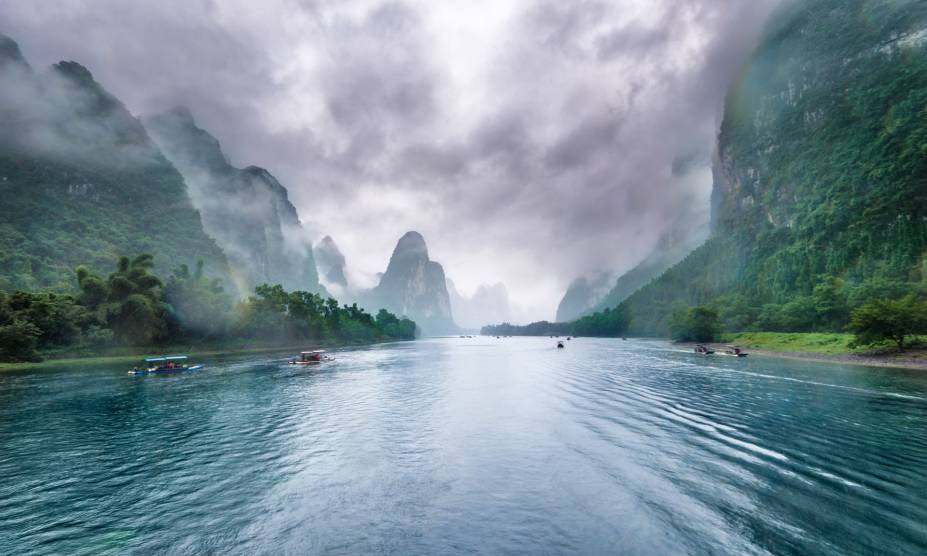 O rio Li, localizado em <a href="http://viajeaqui.abril.com.br/cidades/china-guilin" rel="Guillin" target="_self">Guillin</a>, <a href="http://viajeaqui.abril.com.br/paises/china" rel="China" target="_self">China</a>