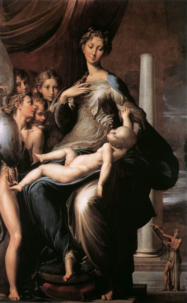 Detalhe da <em>Madonna do Pescoço Longo</em>, de Parmigiano, ícone da escola maneirista