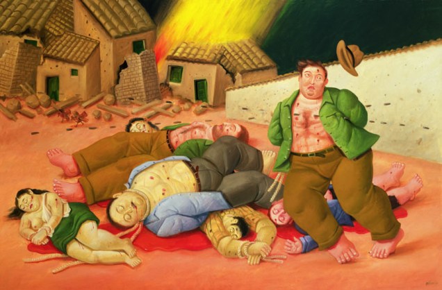 <em>Masacre en Colombia </em>​(2000), uma das obras da mostra "Dores da Colômbia"