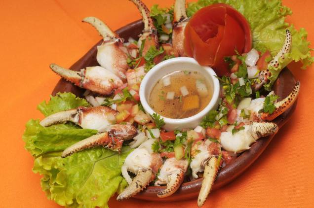 Patola de caranguejo ao vinagrete, do restaurante Massagueirinha, em Maceió (AL) Patola de caranguejo ao vinagrete, do restaurante Massagueirinha, em Maceió (AL)