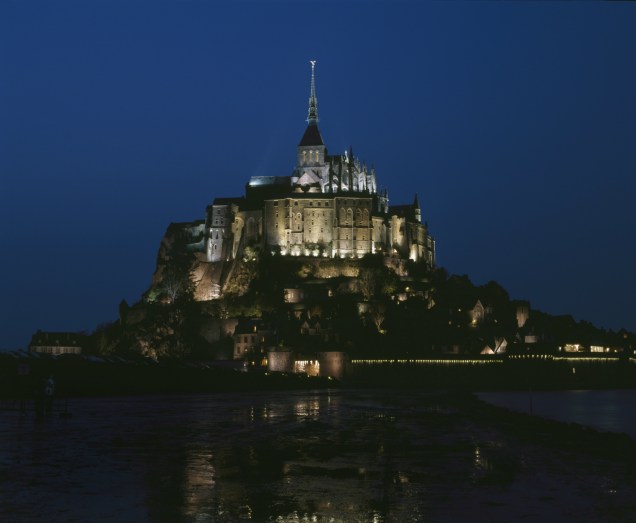 A Abadia, uma das construções mais antigas do Mont Saint-Michel, data do século 13
