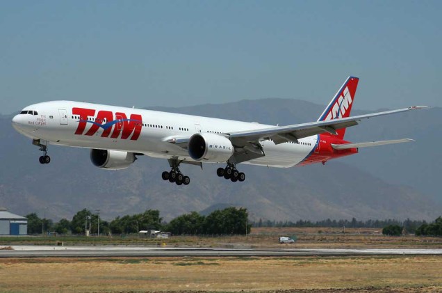 A companhia TAM ficou em segundo lugar entre as companhias sul-americanas, atrás da parceira chilena LAN