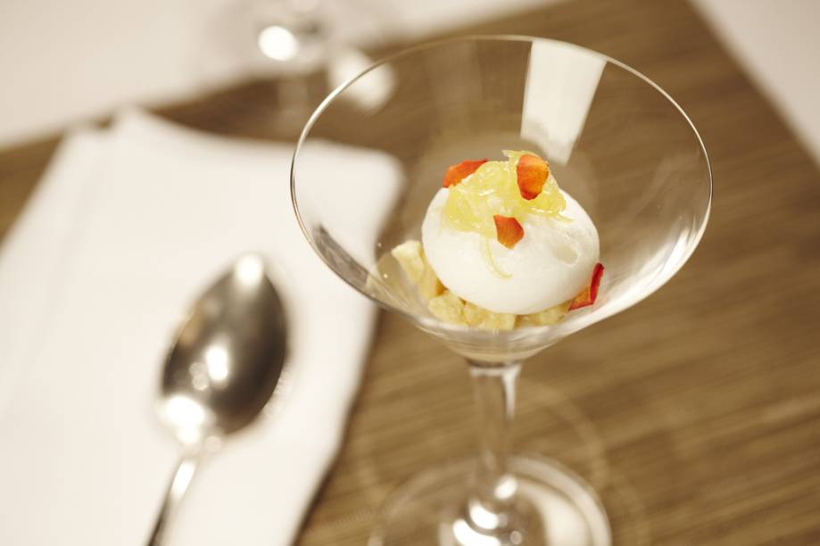 Sorbet servido no restaurante do hotel Emiliano, em São Paulo - SP 