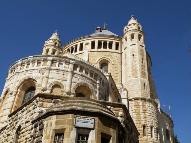 Abadia de Hagia Maria, no Monte Sião, Jerusalém. O local contém a cripta do Sono Eterno e o Cenáculo, suposto local da Última Ceia de Jesus e seus apóstolos