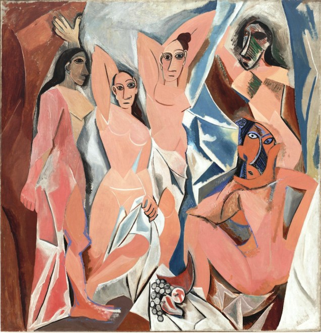 <em>Les demoiselles dAvignon </em>(detalhe), de Pablo Picasso, no MoMA