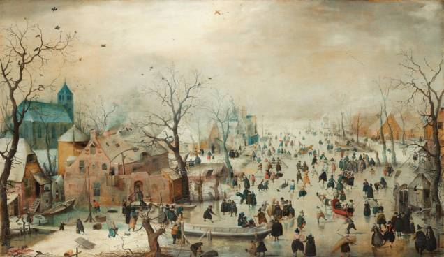 Paisagem de Inverno com patinadores, HendrikAvercamp, 1608