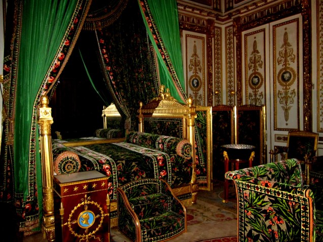 O Palácio de Fontainebleau possui alguns cômodos ricamente adornados