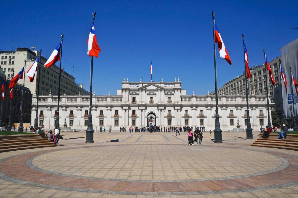 Palacio de La Moneda, em Santiago, no Chile
