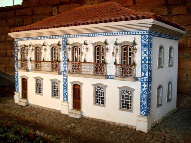 Representação de um casarão do Centro Histórico de Paraty, no Museu das Reduções, em Ouro Preto, Minas Gerais
