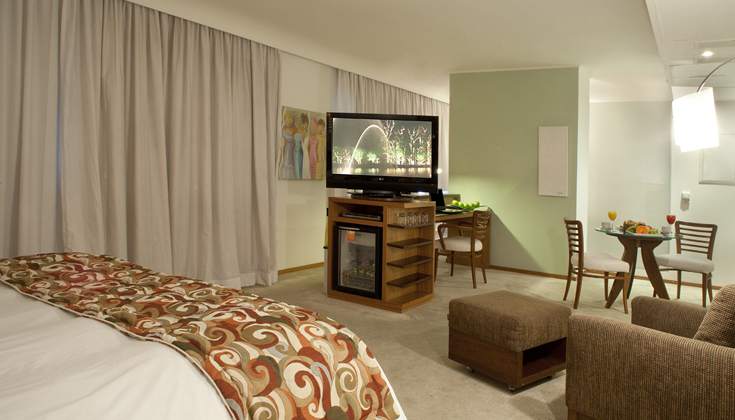 Uma das acomodações do <strong>Park Inn Ibirapuera</strong>, em <a href="https://viajeaqui.abril.com.br/cidades/br-sp-sao-paulo" rel="São Paulo" target="_blank">São Paulo</a>