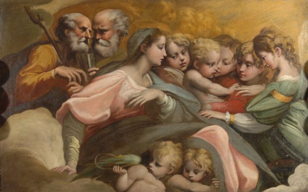 <em>Casamento de Santa Catarina</em>, de Il Parmigiano (óleo sobre tela, sem data)