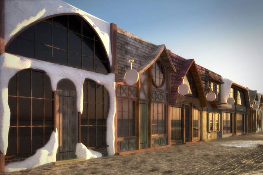 o sistema que produzirá a neve foi trazido da Europa o sistema que produzirá a neve foi trazido da Europa