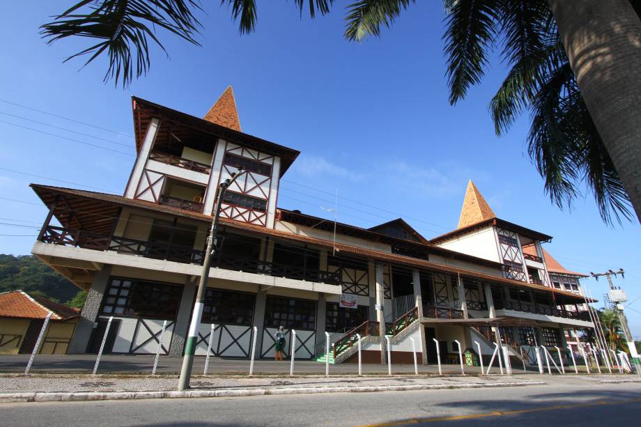 Pavilhão externo da Festa Nacional do Marreco - Fenarreco, em Brusque, Santa Catarina