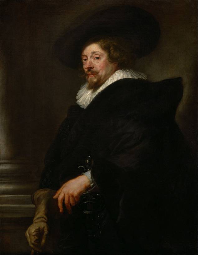 Autorretrato de Peter Paul Rubens (detalhe), exposto no Kunsthistorischesmuseum