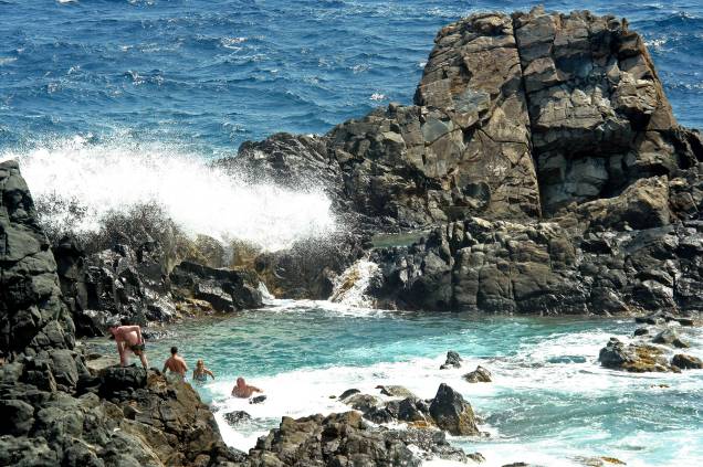 Quem sentir saudade da praia durante a visita ao Arikok pode mergulhar com snorkel na piscina natural de Daimari - nela, é possível avistar tartarugas marinhas Quem sentir saudade da praia durante a visita ao Arikok pode mergulhar com snorkel na piscina natural de Daimari - nela, é possível avistar tartarugas marinhas