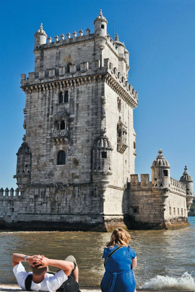Torre de Belém, no rio Tejo, em Lisboa, Portugal