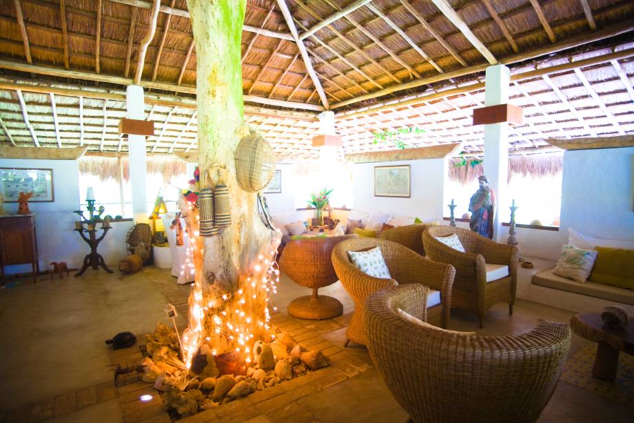 Sala de estar da Pousada Adeia Beijupirá, São Miguel dos Milagres, Alagoas