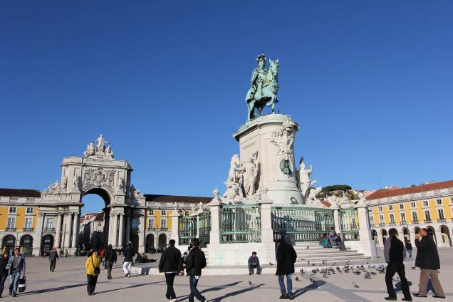 Praça do Comércio, também conhecida como Terreiro do Paço Lisboa, Portugal Praça do Comércio, também conhecida como Terreiro do Paço Lisboa, Portugal