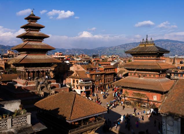 Praça Taumadhi em Bhaktapur, Nepal