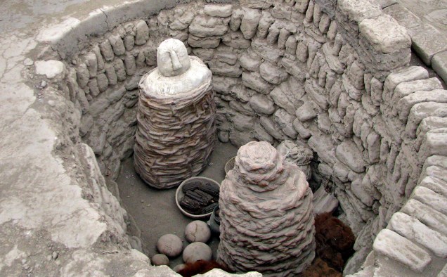 Enterrro wari no sítio arqueológico: cultura dominou os limas depois de 700 d.C. e antes da chegada dos incas