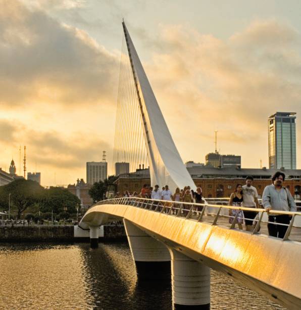 Puente de la Mujer, o toque de Calatrava em Puerto Madero