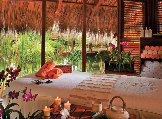 Bangalô de massagens do Paradisus Palma Real, resort de romance agregado em Punta Cana