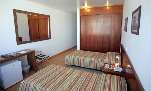 Quarto duplo do Sesc Copacabana, no Rio de Janeiro Quarto duplo do Sesc Copacabana, no Rio de Janeiro