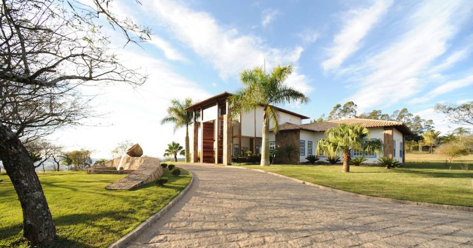 Recepção do Lake Villas Charm Hotel, em Amparo - SP