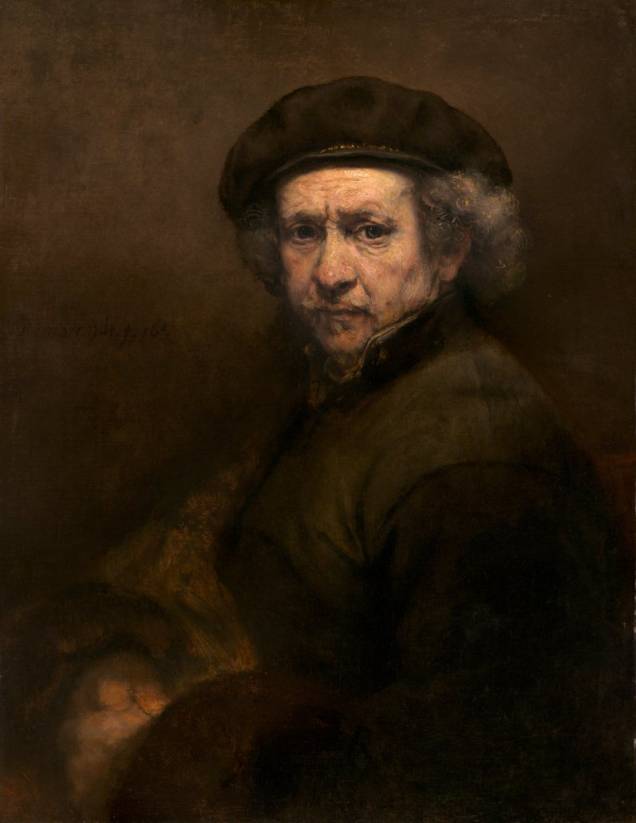 Autorretrato (detalhe), Rembrandt van Rijn,1659, no National Gallery of Art