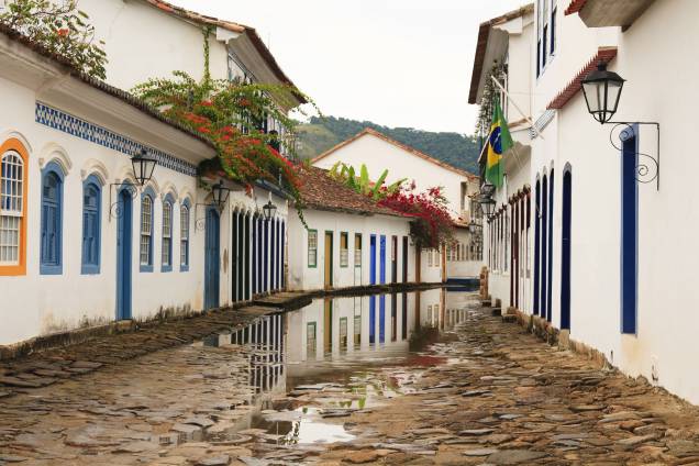 O casario colonial do centro histórico de Paraty (RJ), está entre os mais conservados do Brasil