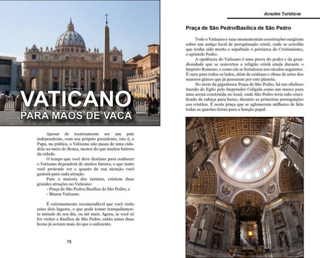 O Guia Roma para Mãos de Vaca está disponível em formato PDF, ideal para quem viaja com dispositivos móveis O Guia Roma para Mãos de Vaca está disponível em formato PDF, ideal para quem viaja com dispositivos móveis