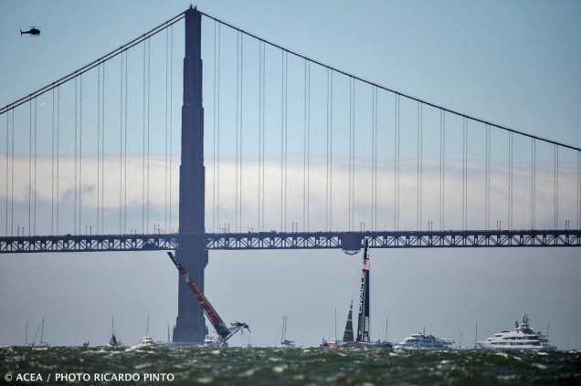 O traçado das regatas da Americas Cup 2013 vai das proximidades da ponte Golden Gate até a chegada junto ao píeres 27/29