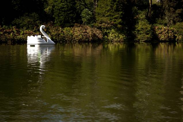 O Lago Negro, em Gramado (RS), recebeu seu nome por estar cercado de árvores trazidas da Floresta Negra, na Alemanha. Casais apaixonados passeiam tranquilamente nos pedalinhos enquanto turistas caminham em volta do lago.