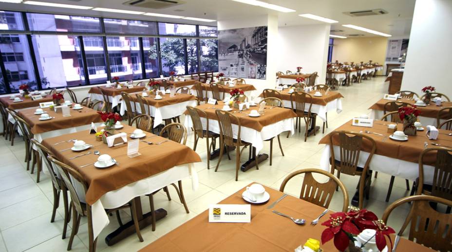 Restaurante do Sesc Copacabana, no Rio de Janeiro