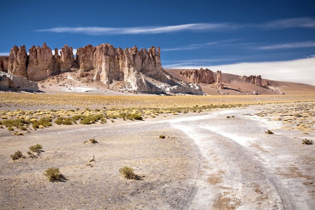 <strong>3. <a href="https://viajeaqui.abril.com.br/cidades/chile-san-pedro-de-atacamac" rel="Deserto de Atacama" target="_blank">Deserto de Atacama</a>, <a href="https://viajeaqui.abril.com.br/paises/chile" rel="Chile" target="_blank">Chile</a></strong>                                                Uma fronteira geopolítica separa Uyuni de Atacama - no fundo, o ecossistema é o mesmo. Apesar de a altitude de Atacama ser um pouco menor, no lado chileno do deserto também há lagunas, vulcões desativados, gêiseres, flamingos e planícies cobertas de sal