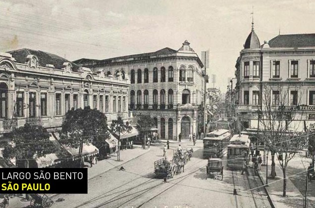 Fotos antigas, como a do centro histórico de São Paulo (SP) fazem parte do acervo da exposição "Brasil, Passado e Futuro", em cartaz até o dia 30 de agosto