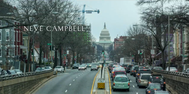 Close mais próximo da <strong>North Capitol St NW </strong>com o <strong>Capitólio</strong> ao fundo