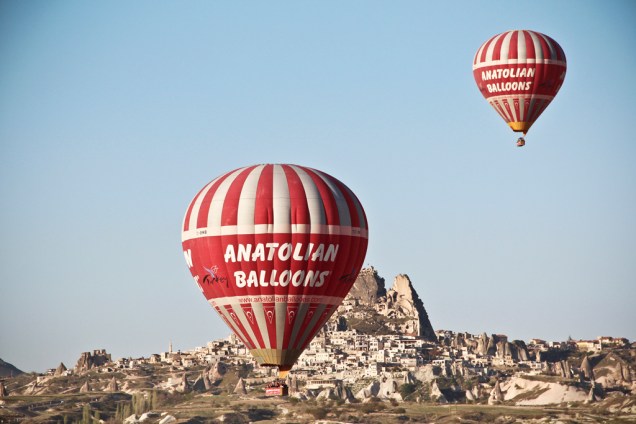 Balões da Capadócia, na <a href="https://viajeaqui.abril.com.br/paises/turquia" rel="Turquia" target="_blank">Turquia</a>