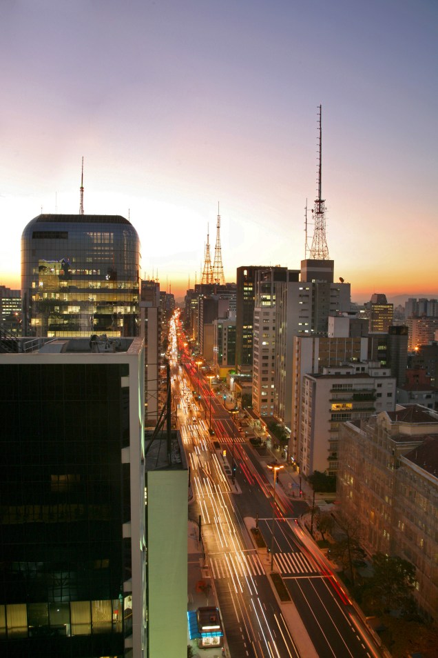 O skyline da Avenida Paulista
