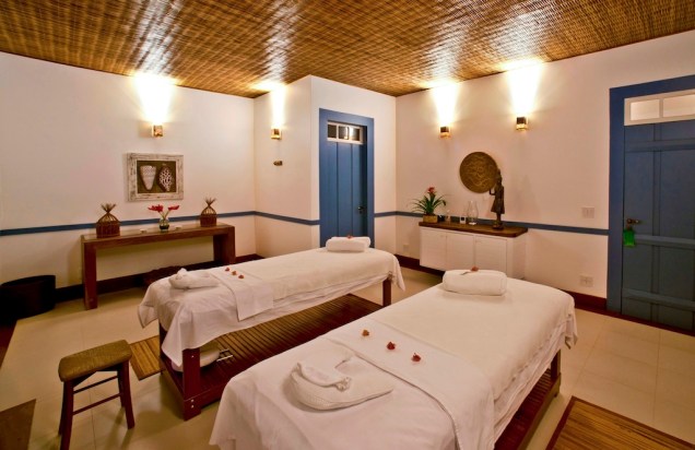  Sala de massagem no spa do Lake Villas Charm Hotel, em Amparo - SP