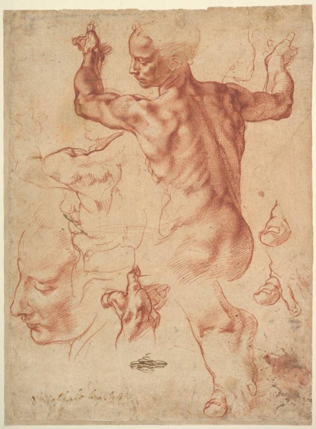 Estudos para a síbila líbia, Michelangelo, Metropolitan Museum of Art