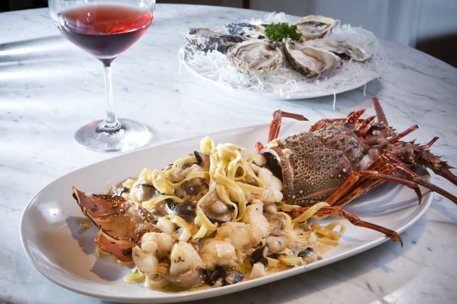 Tagliolini ao molho trufado de lagosta do restaurante Satyricon, no Rio de Janeiro