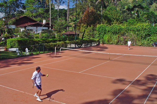 Quadra de tênis do hotel Bühler, em Visconde de Mauá, Rio de Janeiro