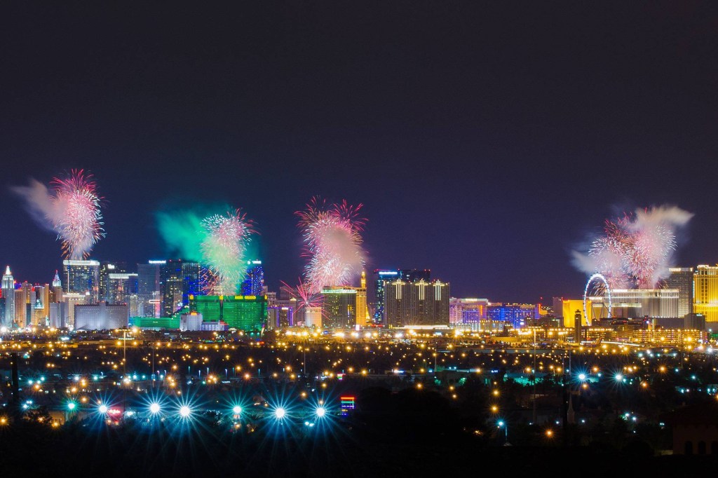Las Vegas no Ano Novo, Réveillon, Estados Unidos, fogos de artifício