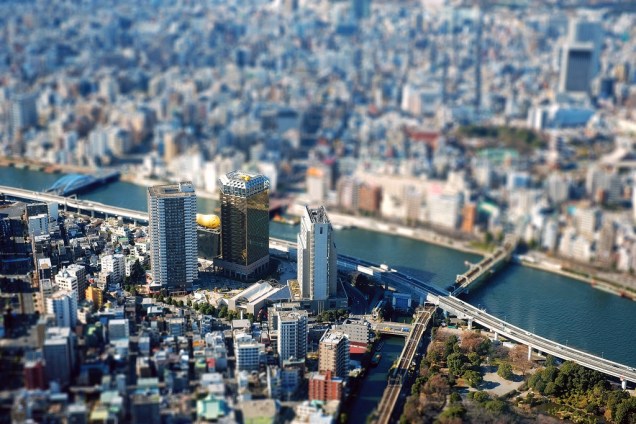 Vista da vizinhança da Tokyo Skytree